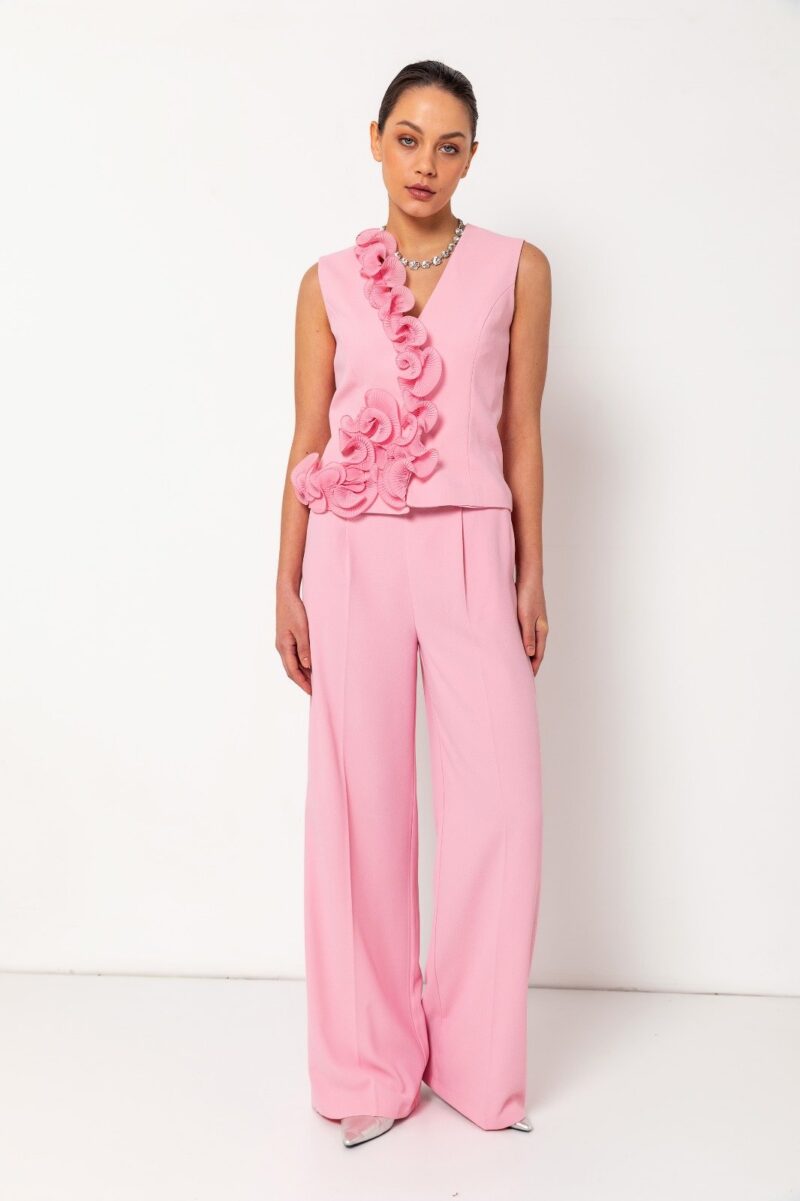 Isla Sculpted Rosette Waistcoat Set - Image 2