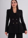 Helena Double-Breasted Peplum Blazer