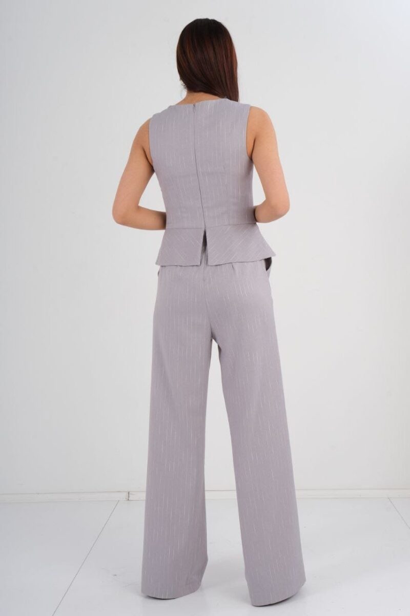 Milestone Double-Breasted Peplum Jumpsuit - Image 2