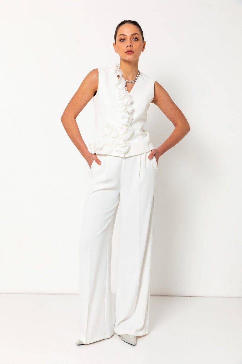 Isla Sculpted Rosette Waistcoat Set