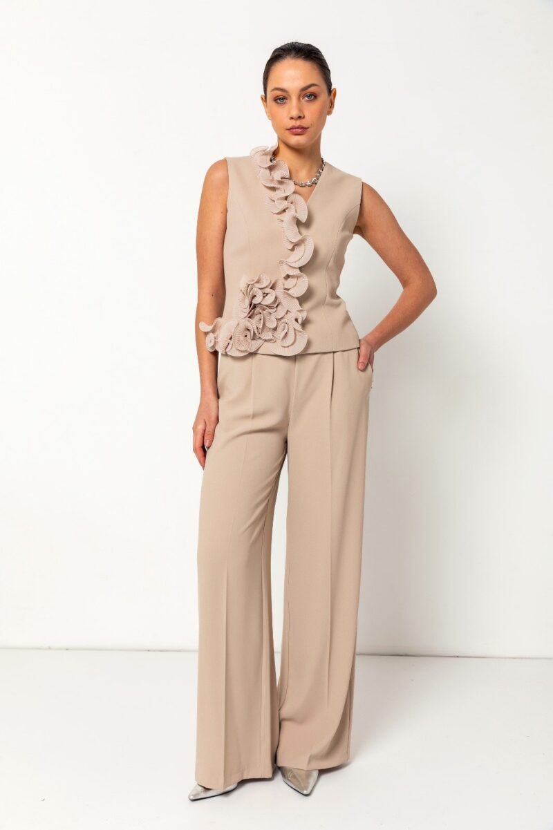 Isla Sculpted Rosette Waistcoat Set