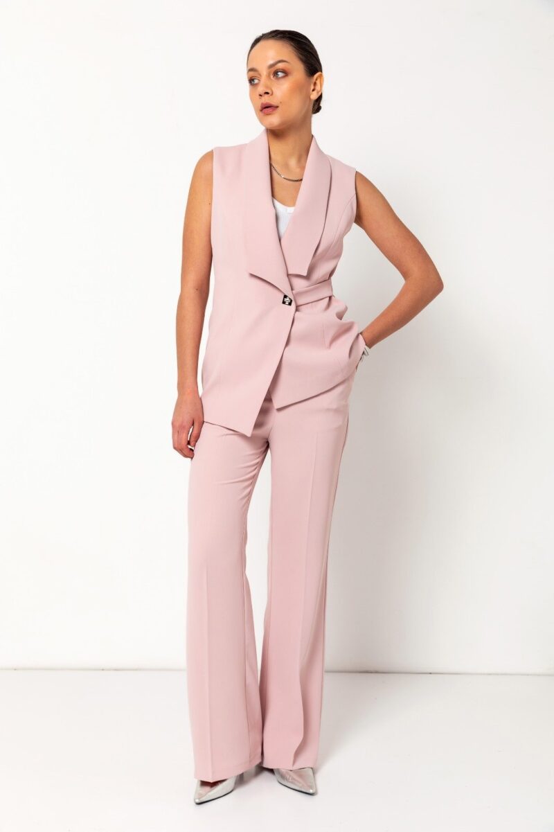 Eden Sleeveless Shawl Collar Suit